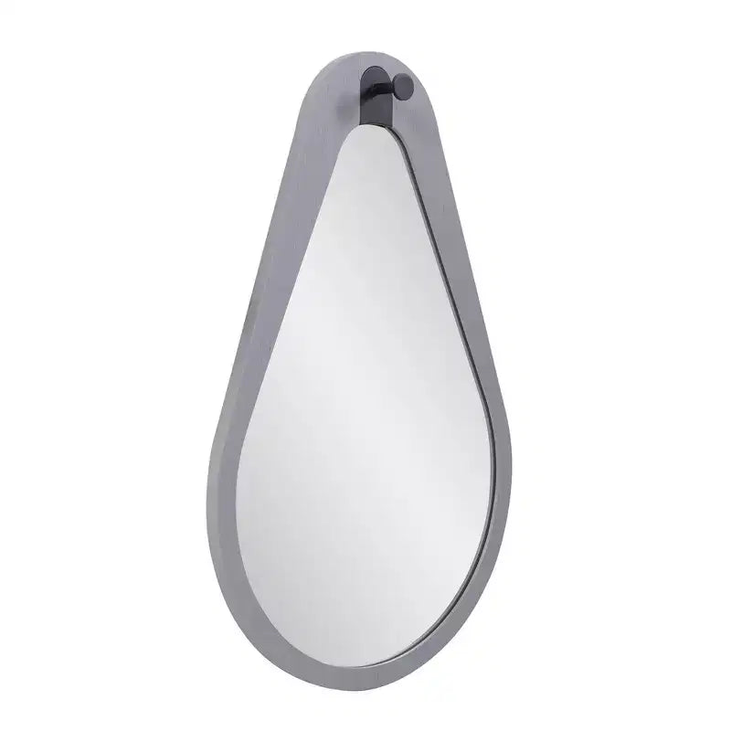 Miroir en bois en forme de goutte d'eau