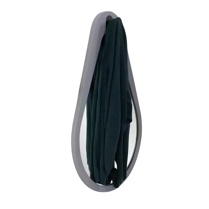 Miroir en bois en forme de goutte d'eau