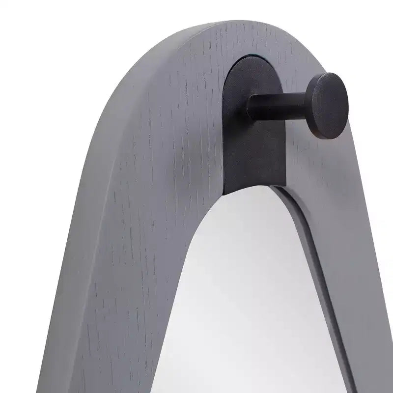 Miroir en bois en forme de goutte d'eau
