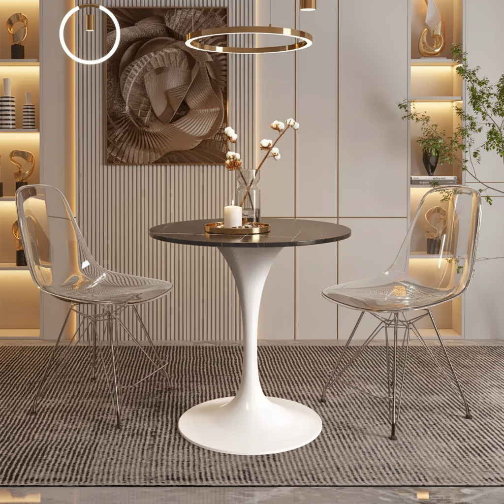 Table à manger ronde moderne