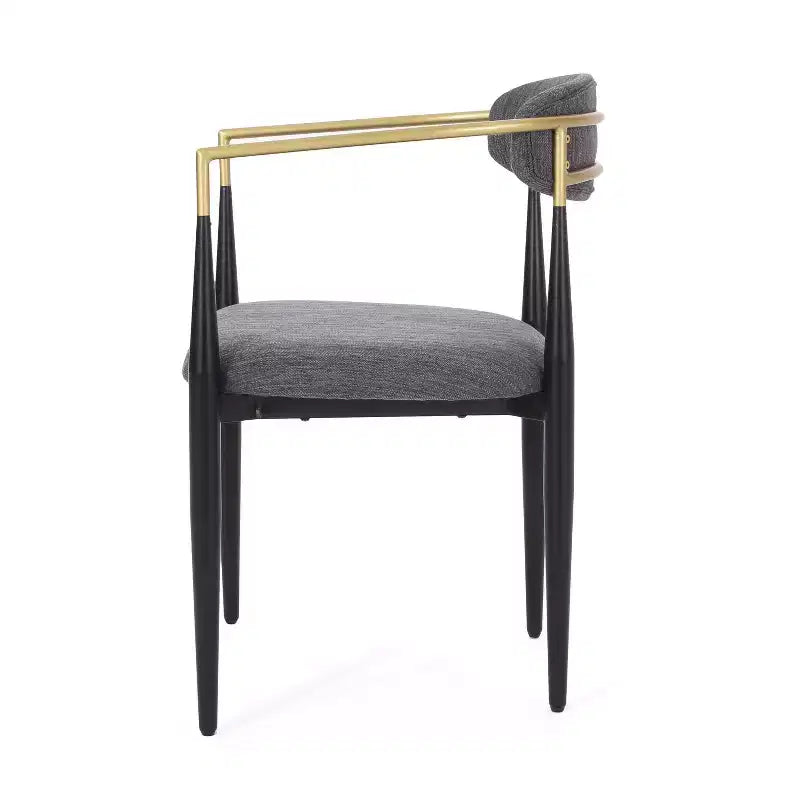 Chaise de salle à manger capitonnée en fer forgé
