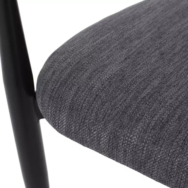 Chaise de salle à manger capitonnée en fer forgé