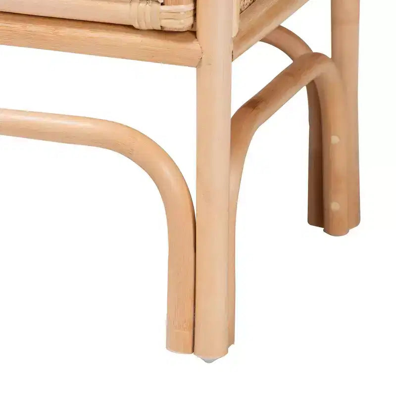 Table de chevet Bali en rotin naturel à tiroir unique