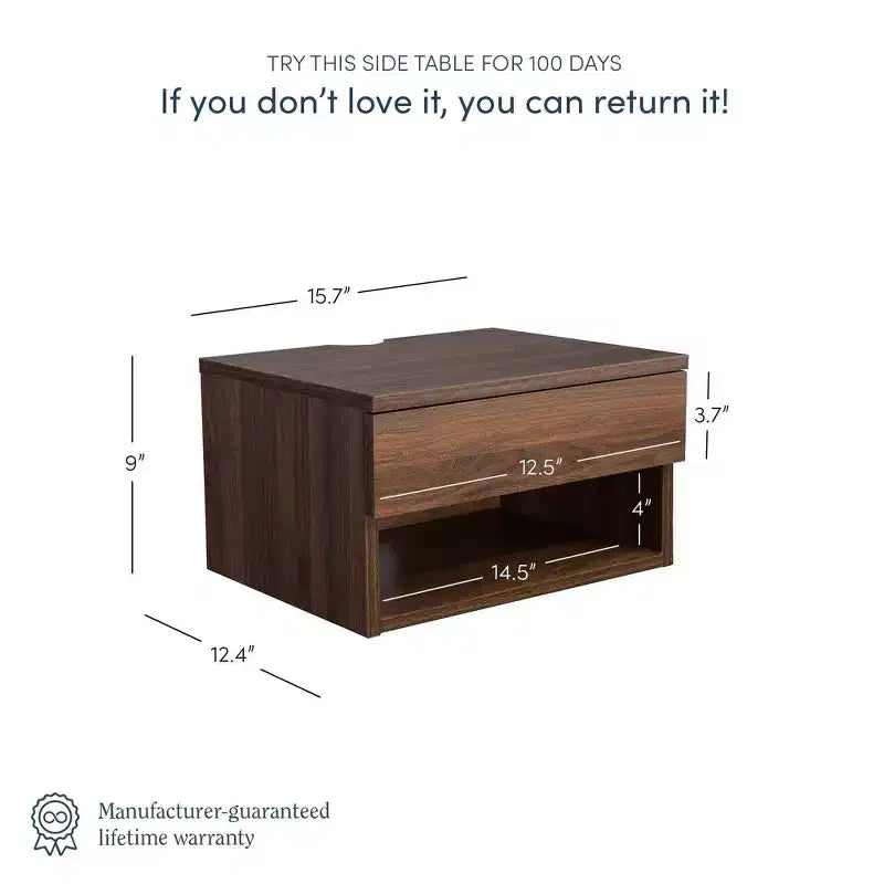 Table de chevet suspendue