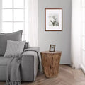 Banc d'appoint/table d'appoint décoratif en souche d'arbre