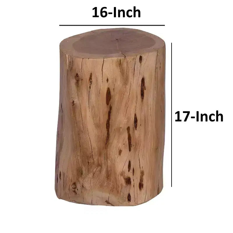 Banc d'appoint/table d'appoint décoratif en souche d'arbre