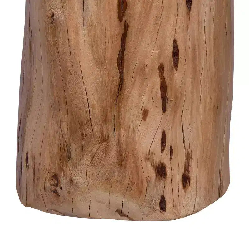 Banc d'appoint/table d'appoint décoratif en souche d'arbre