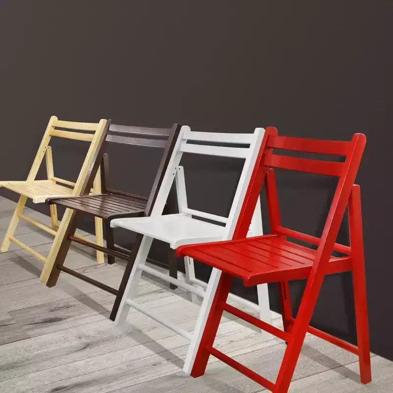 Chaise pliante classique en bois massif