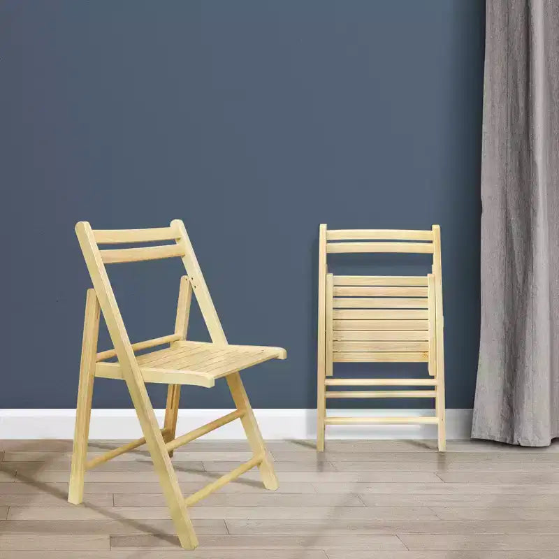 Chaise pliante classique en bois massif