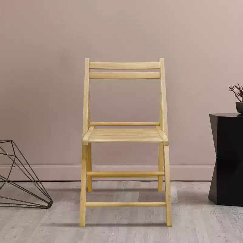 Chaise pliante classique en bois massif