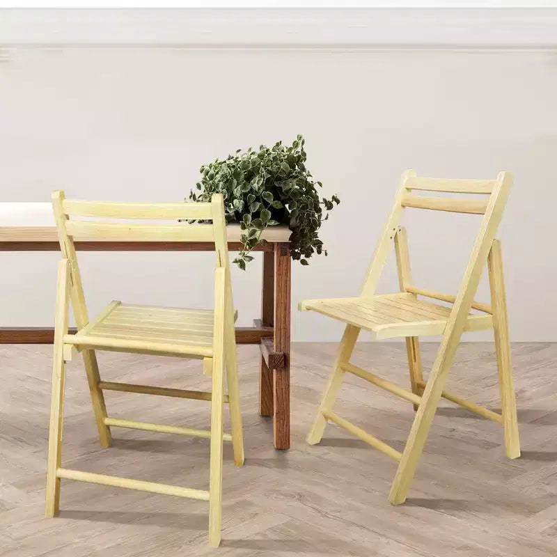 Chaise pliante classique en bois massif