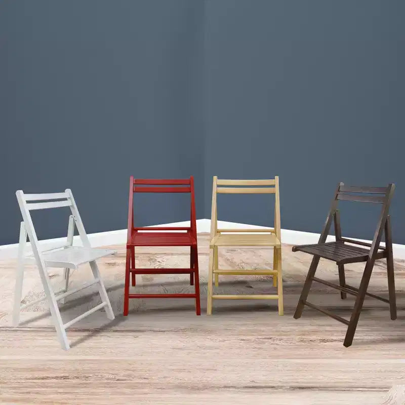 Chaise pliante classique en bois massif
