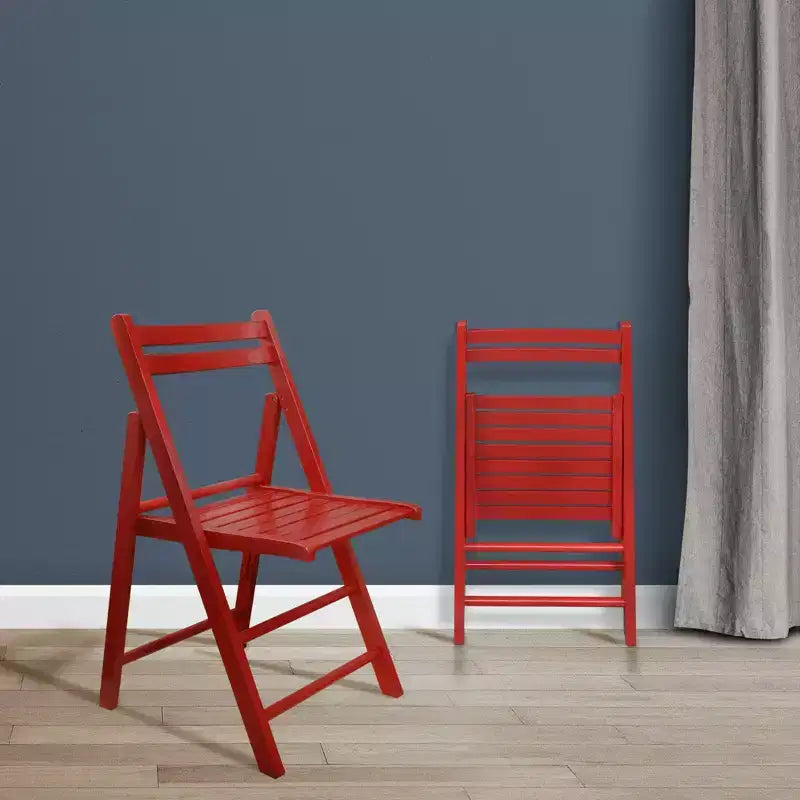 Chaise pliante classique en bois massif