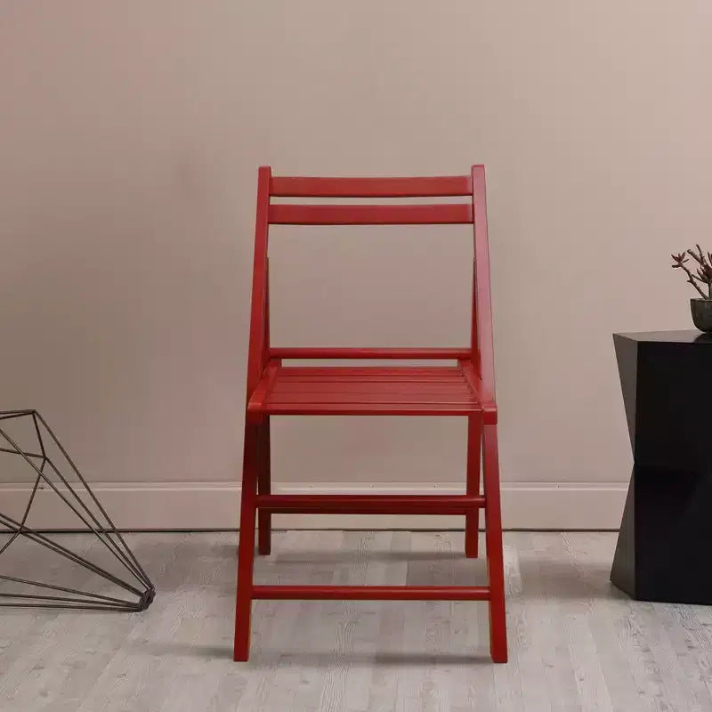 Chaise pliante classique en bois massif