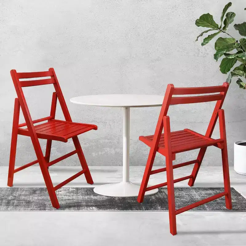 Chaise pliante classique en bois massif