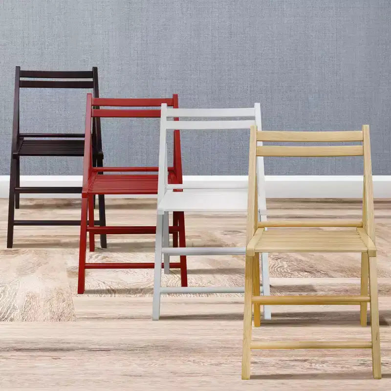Chaise pliante classique en bois massif