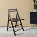 2pc Classic Solid Wood Folding Chair Set - Flora Home