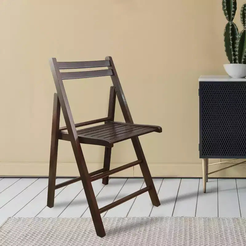 2pc Classic Solid Wood Folding Chair Set - Flora Home
