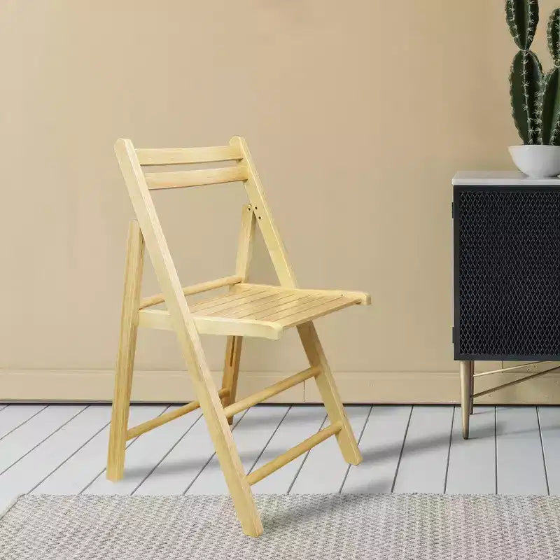 Chaise pliante classique en bois massif