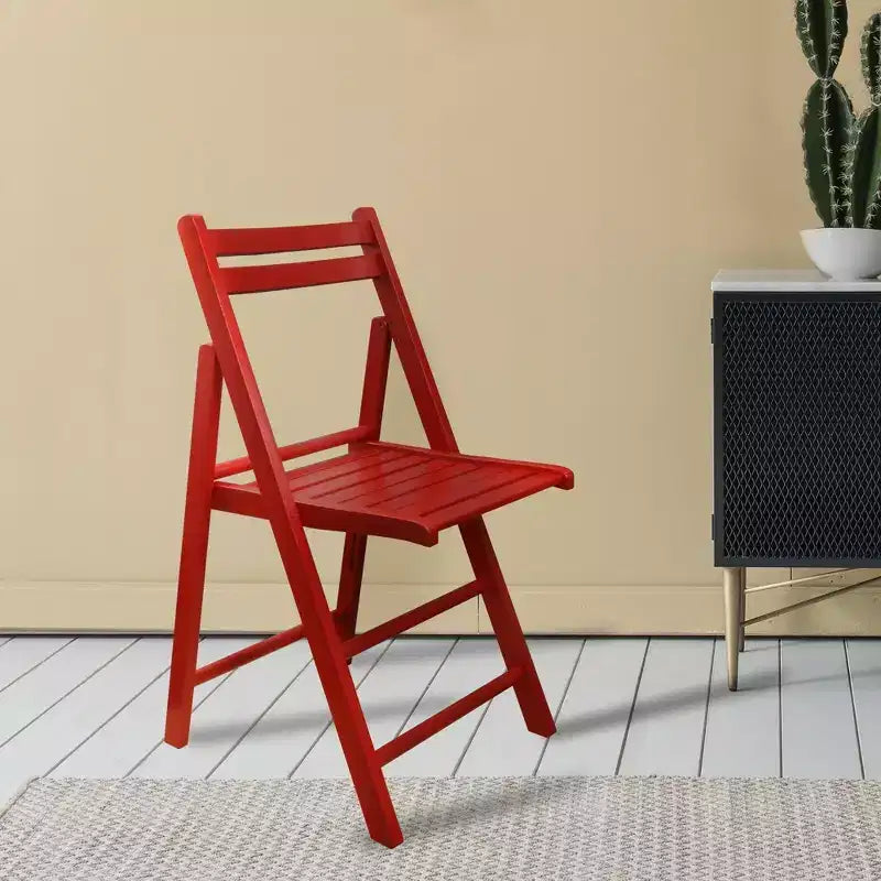 Chaise pliante classique en bois massif