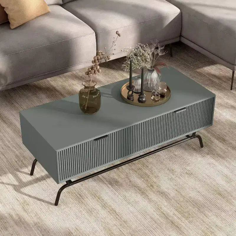 Table basse moderne à deux tiroirs
