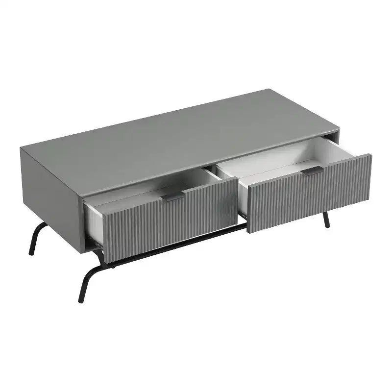 Table basse moderne à deux tiroirs