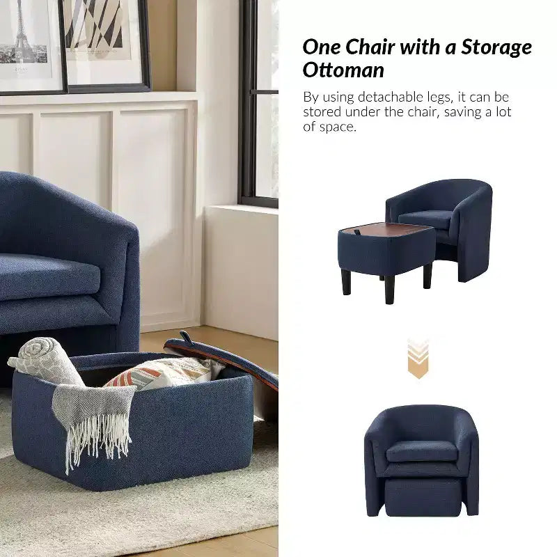 Fauteuil rembourré moderne Giles
