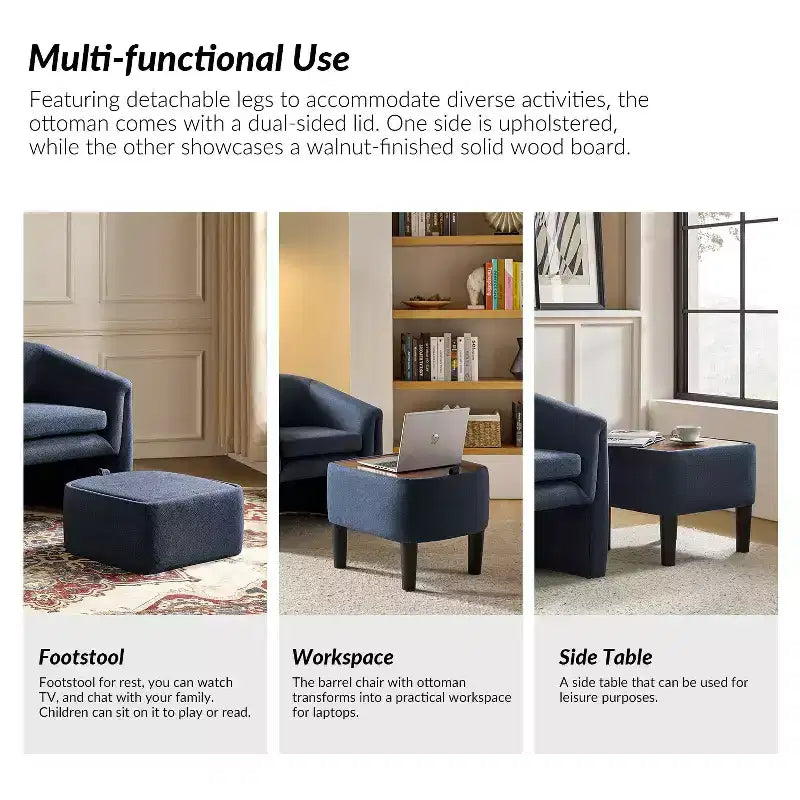 Fauteuil rembourré moderne Giles