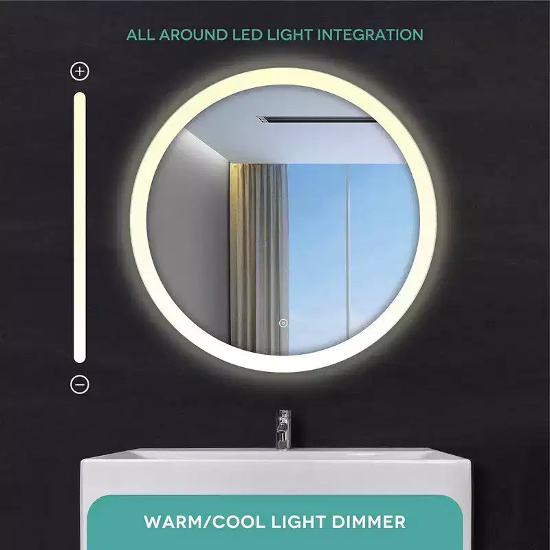 Miroir de salle de bain en aluminium exquis
