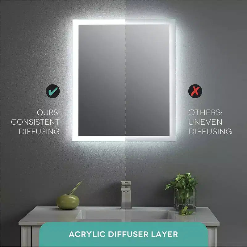 Miroir de salle de bain en aluminium exquis