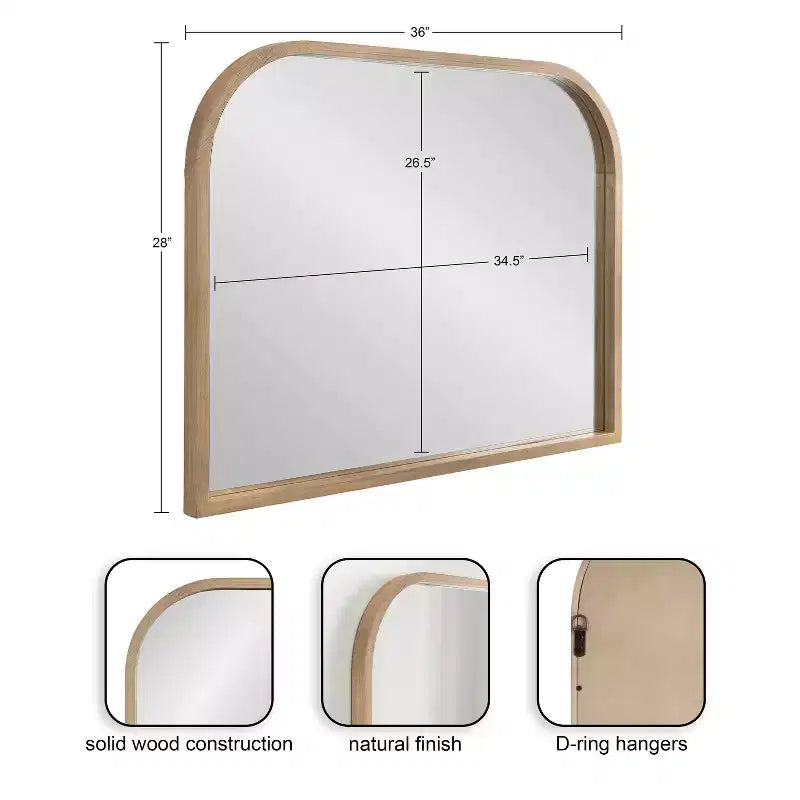 Miroir en bois cintré moderne