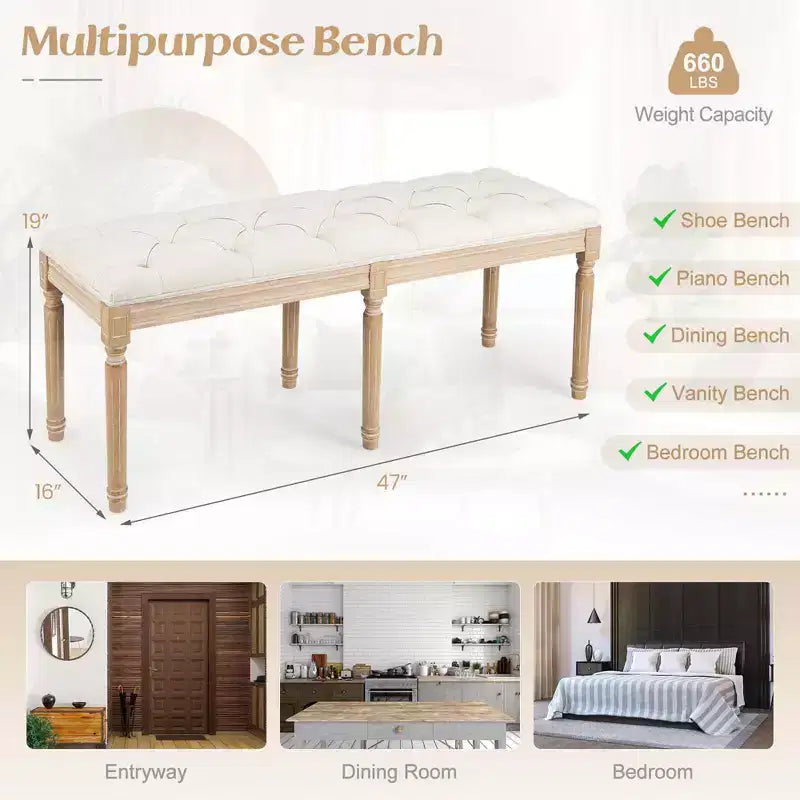 Banc d'entrée rétro français