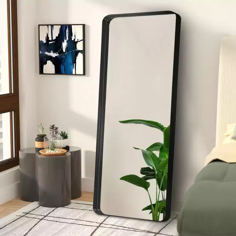 Miroir psyché rectangulaire à cadre métallique