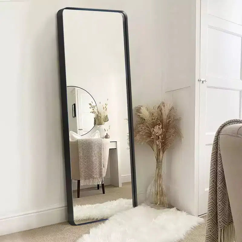 Miroir psyché rectangulaire à cadre métallique