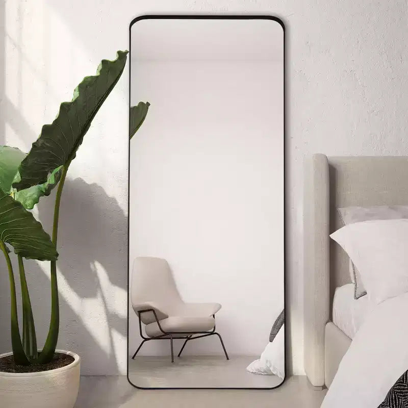 Miroir psyché rectangulaire à cadre métallique