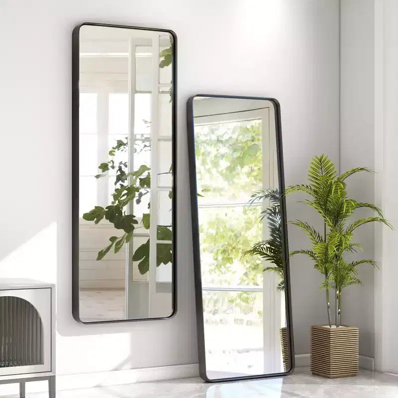 Miroir psyché rectangulaire à cadre métallique
