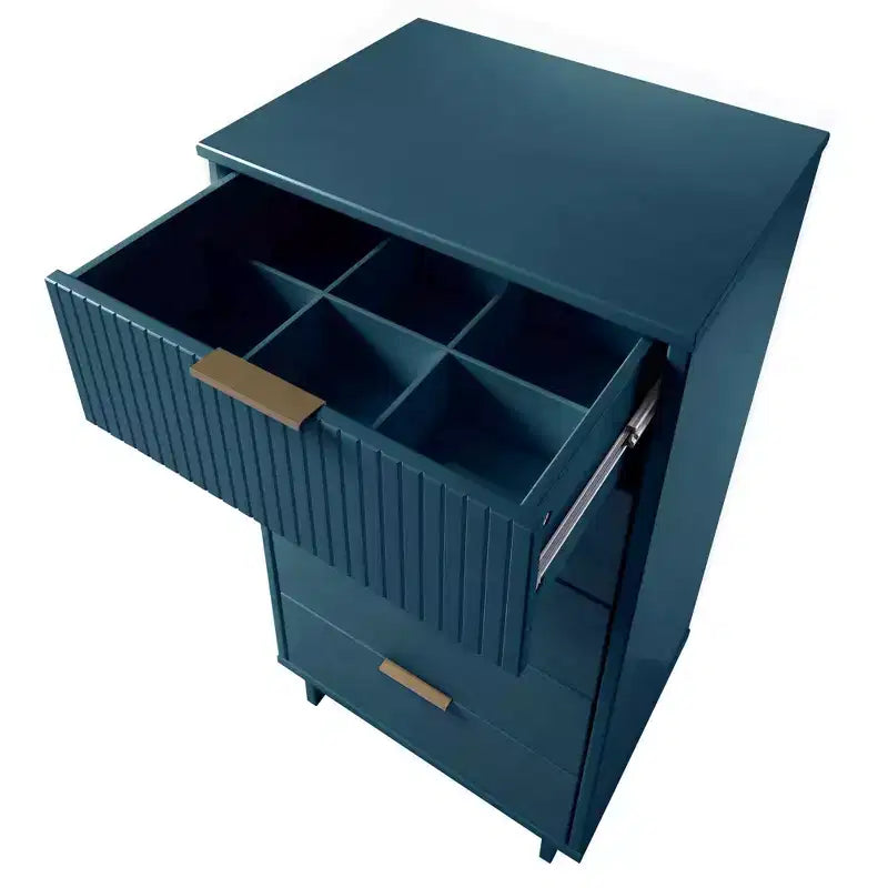 Commode à cinq tiroirs et coiffeuse