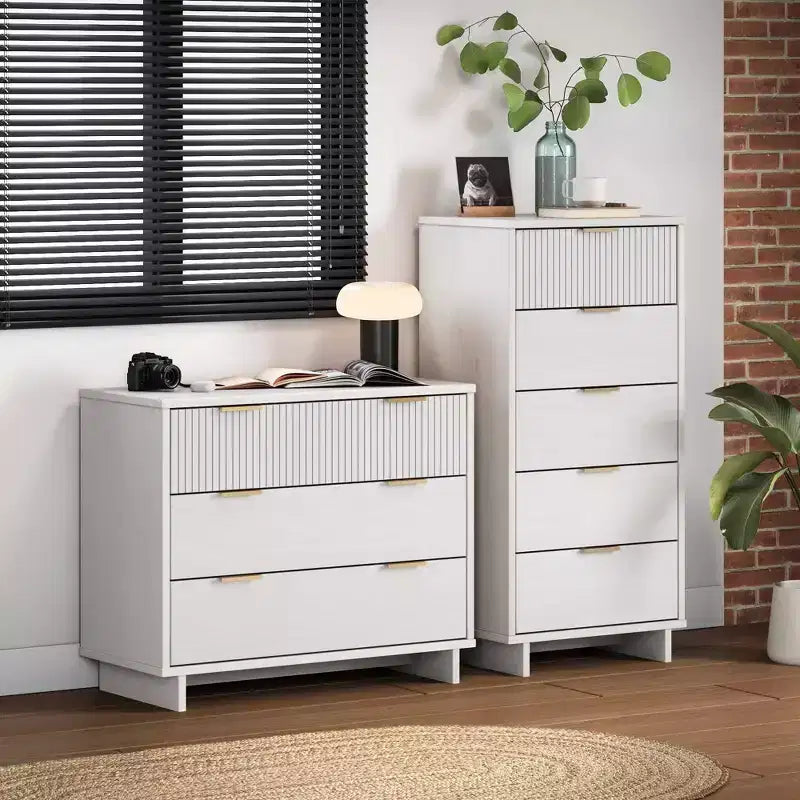 Commode à cinq tiroirs et coiffeuse