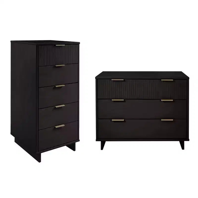 Commode à cinq tiroirs et coiffeuse