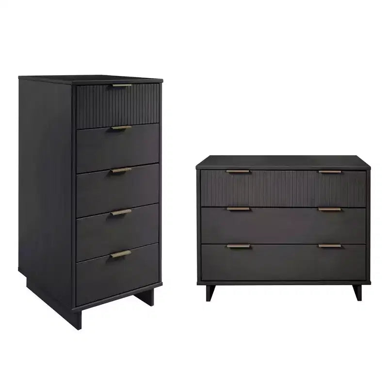 Commode à cinq tiroirs et coiffeuse