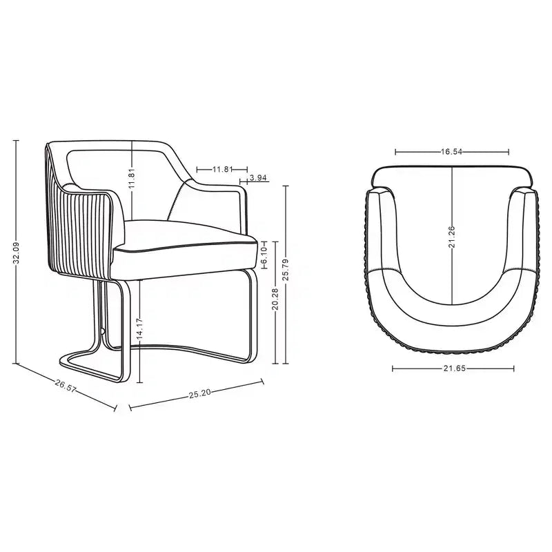 Chaise de salle à manger moderne tapissée de cuir artificiel