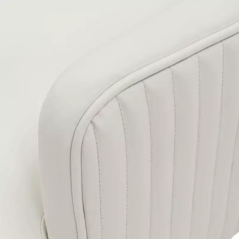 Chaise de salle à manger moderne tapissée de cuir artificiel