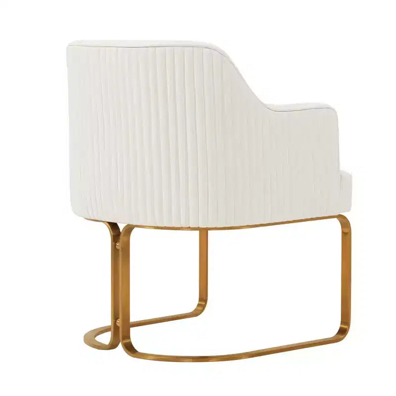 Chaise de salle à manger moderne tapissée de cuir artificiel