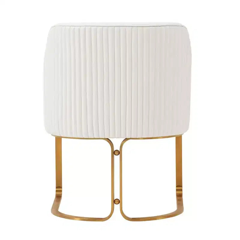 Chaise de salle à manger moderne tapissée de cuir artificiel
