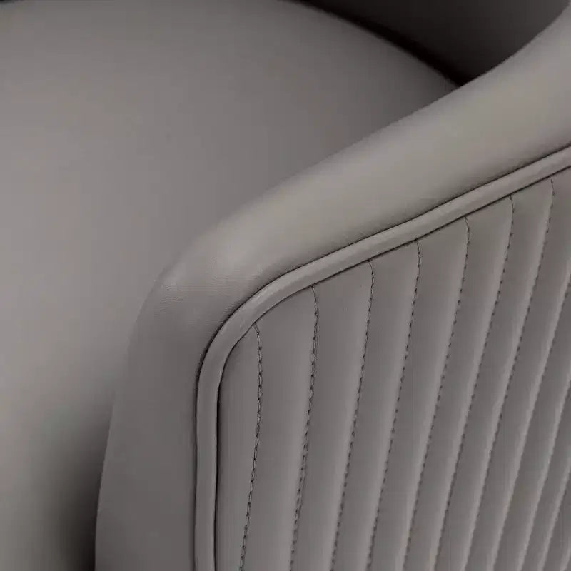 Chaise de salle à manger moderne tapissée de cuir artificiel