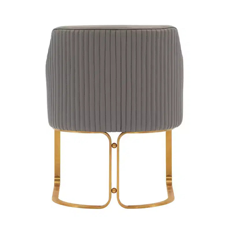 Chaise de salle à manger moderne tapissée de cuir artificiel