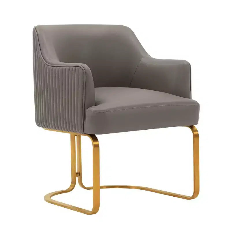 Chaise de salle à manger moderne tapissée de cuir artificiel