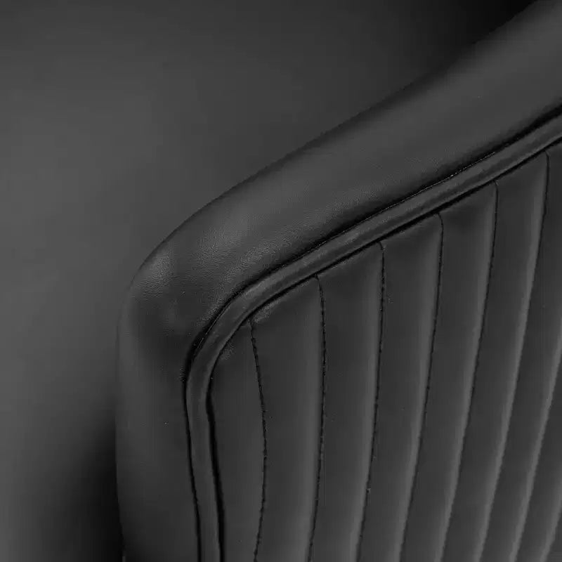 Chaise de salle à manger moderne tapissée de cuir artificiel
