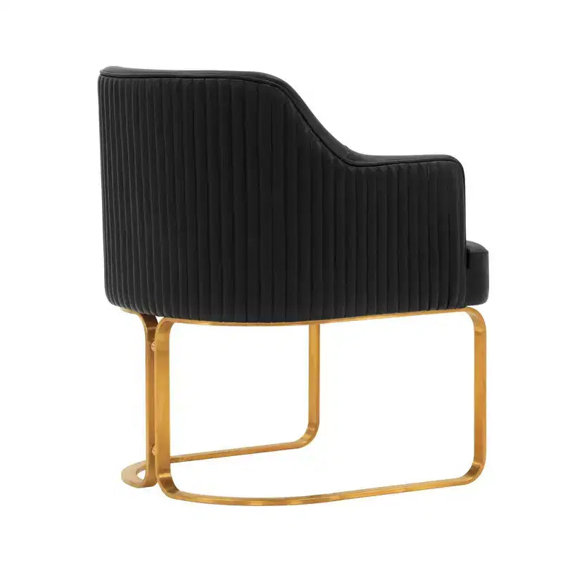 Chaise de salle à manger moderne tapissée de cuir artificiel