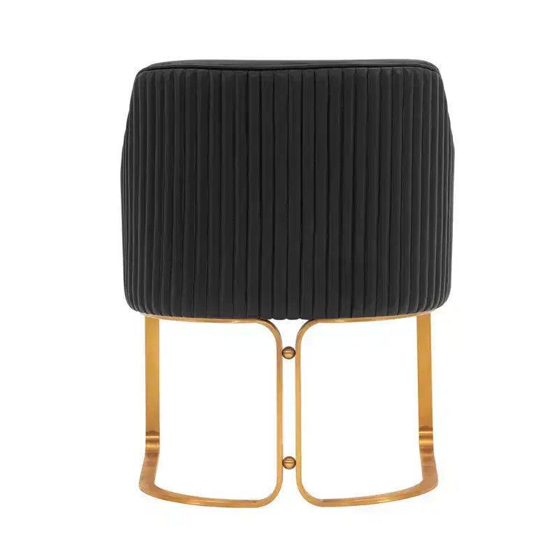 Chaise de salle à manger moderne tapissée de cuir artificiel